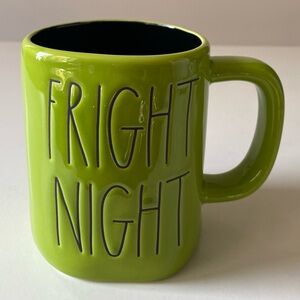 Rae Dunn “Fright Night” Halloween Mug - Green Ceramic 16 oz